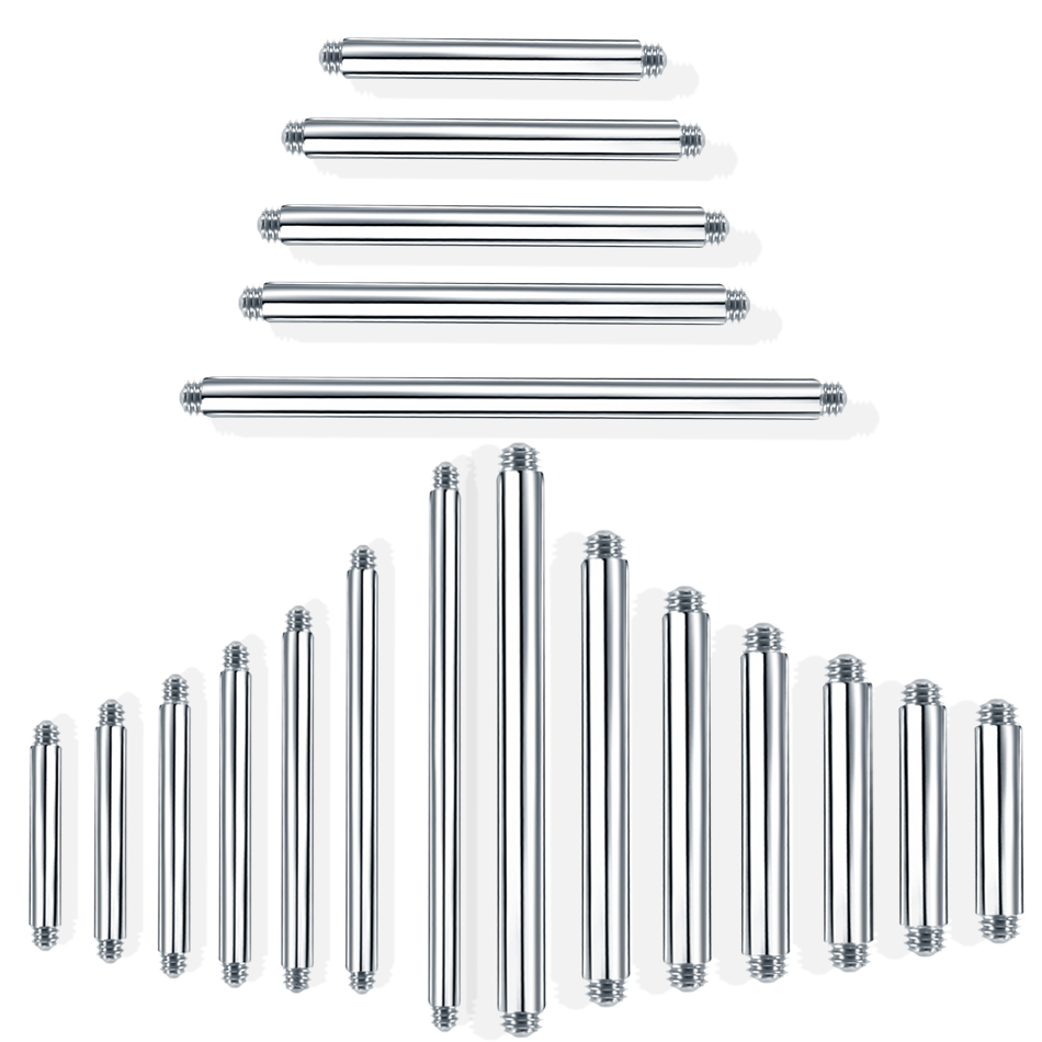 Body Jewelry Nipple Rings - 100pcs/lot Steel 14G 16G Straight Barbell