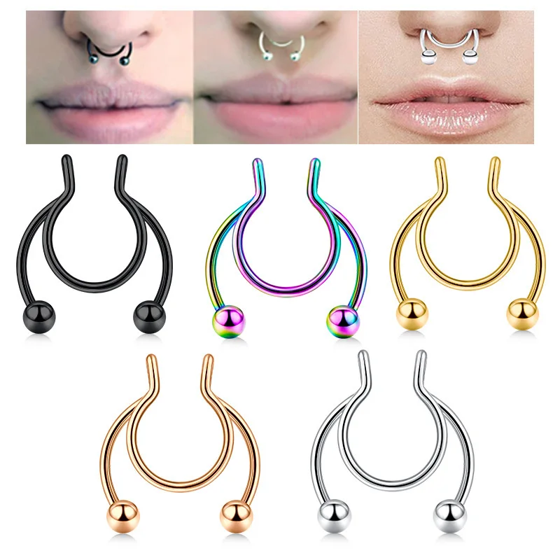 Body Jewelry Septum - U Shaped Fake Nose Ring Hip