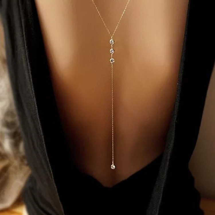 Body Jewelry Waist - New Rhinestone Sexy Women's Back Chain