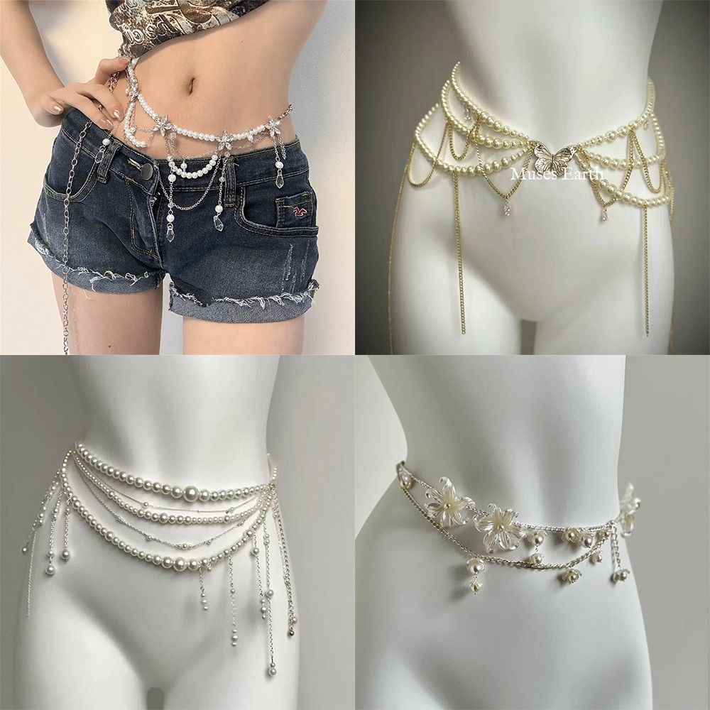 Body Jewelry Waist - Fashion Elegant Pearl Waist Chains Waist