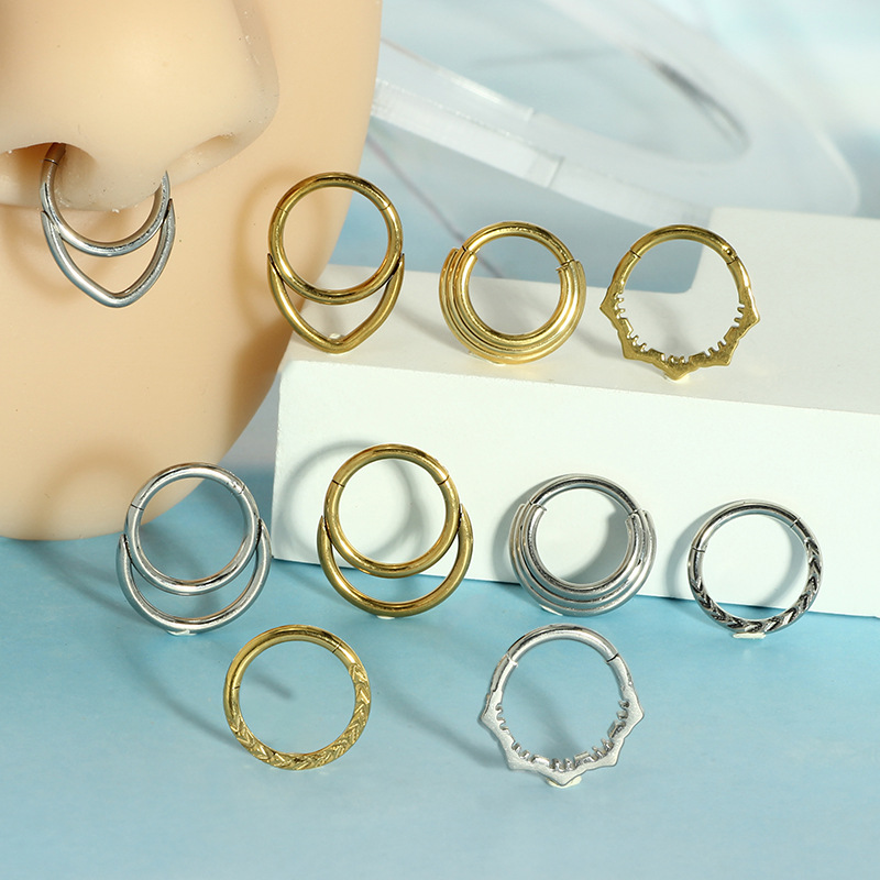 Nose Hoop Earrings Metal Nose  - Body Jewelry Earrings review and price