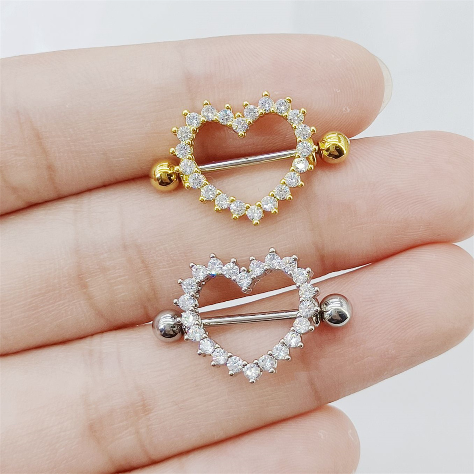 1 Pair Titanium Nipple Piercin - Body Jewelry Nipple Rings review and price