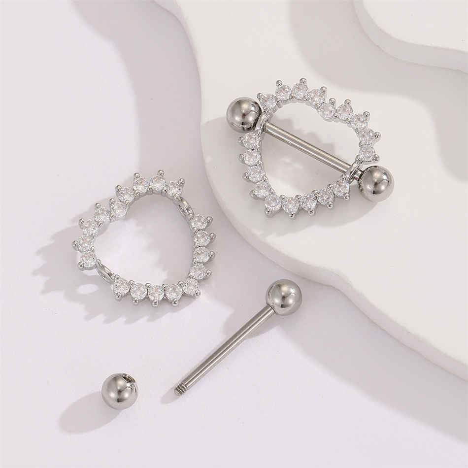 1 Pair Titanium Nipple Piercin - Body Jewelry Nipple Rings review and price