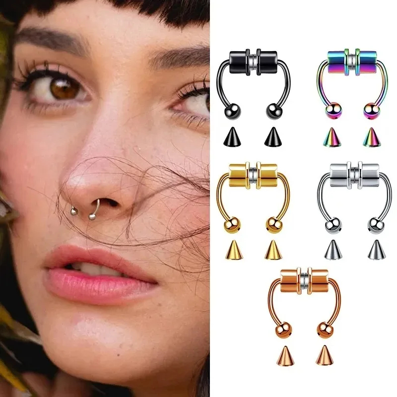 1/2/3Pcs Fake Magnetic Nose Ri - Body Jewelry Septum review and price