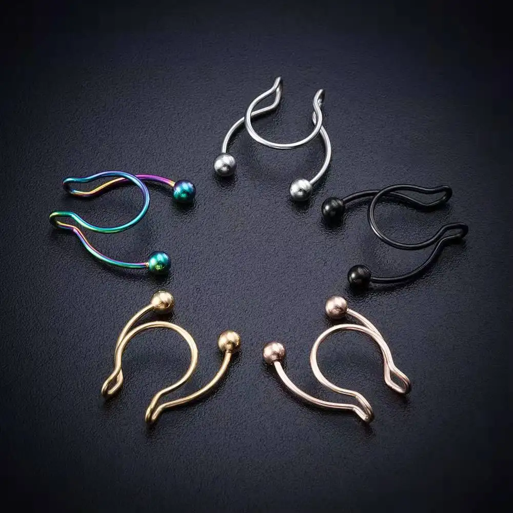 U Shaped Fake Nose Ring Hip Ho - Body Jewelry Septum review and price