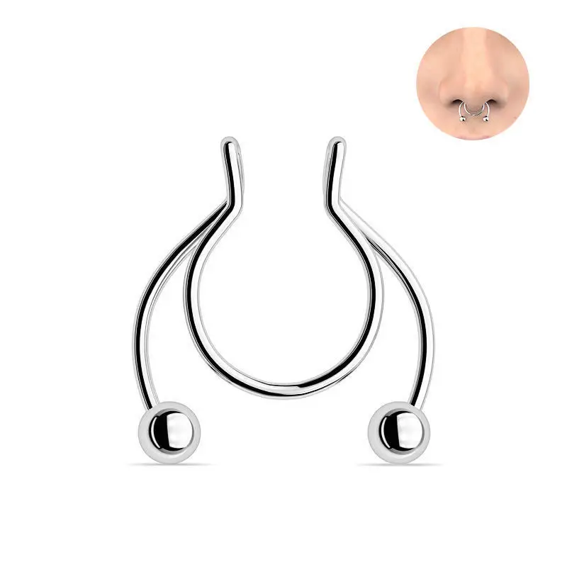 U Shaped Fake Nose Ring Hip Ho - Body Jewelry Septum review and price