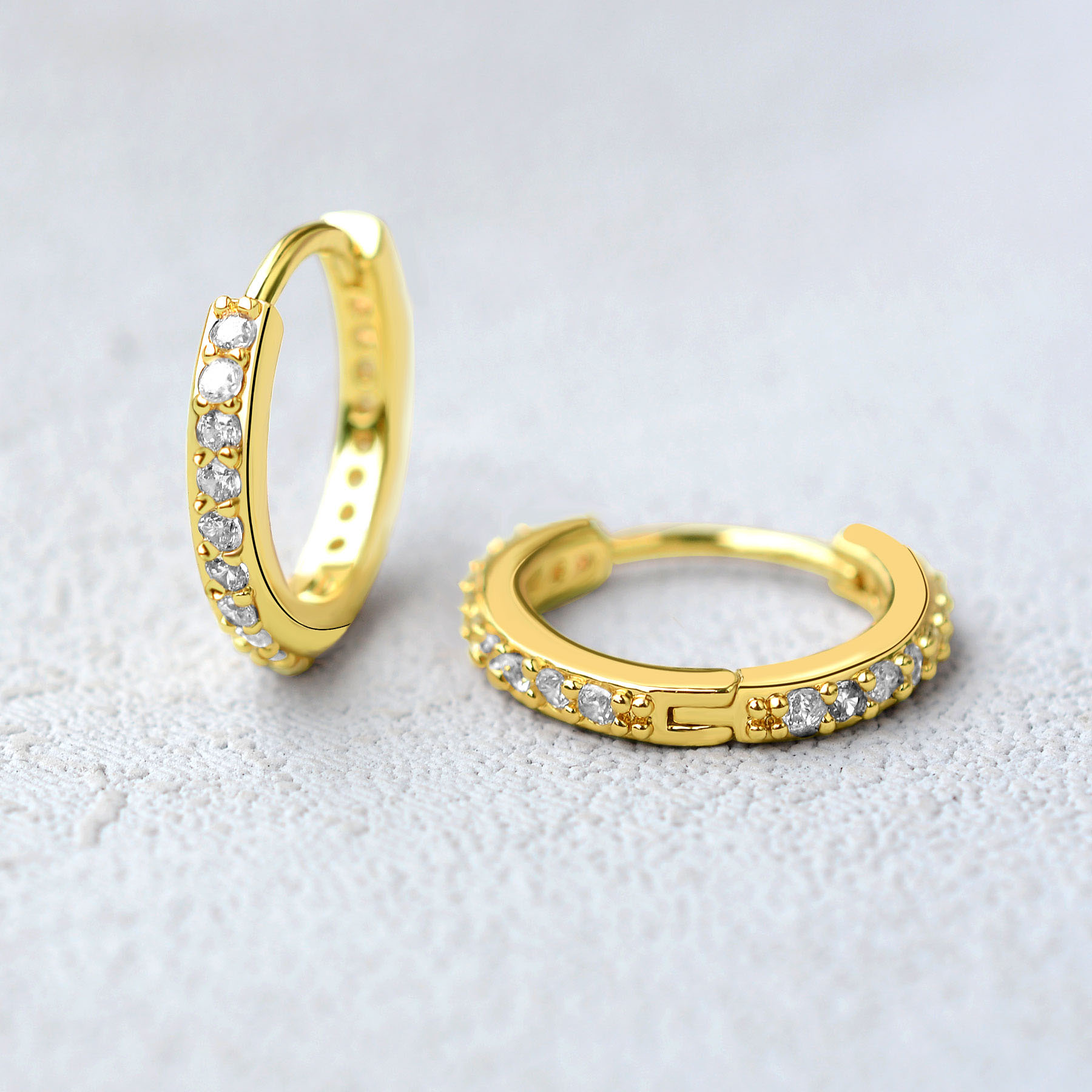 Rainbow CZ Huggies Hoop Earrin - Helix Cartilage Ring review and price