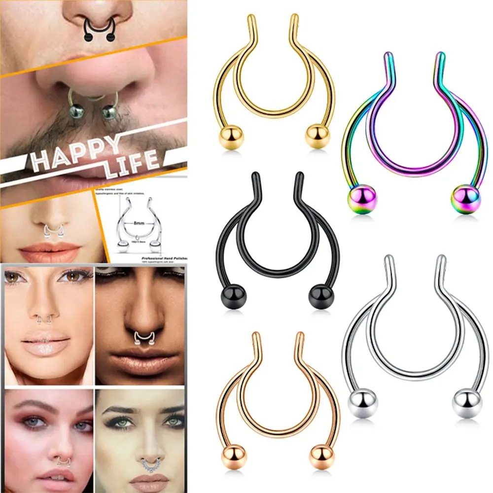2pcs Stainless Steel Fake Sept - Body Jewelry Septum review and price