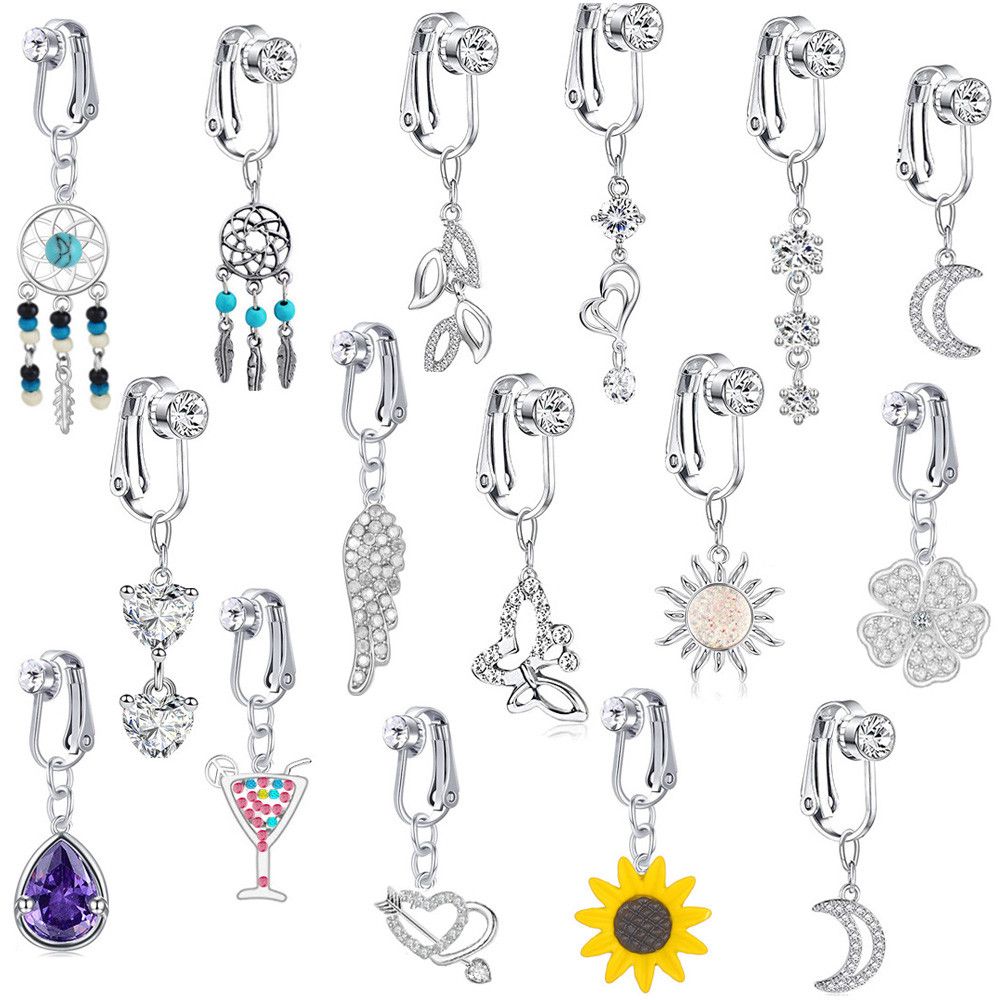 Faux Fake Belly Butterfly Fake - Body Jewelry Earrings review and price