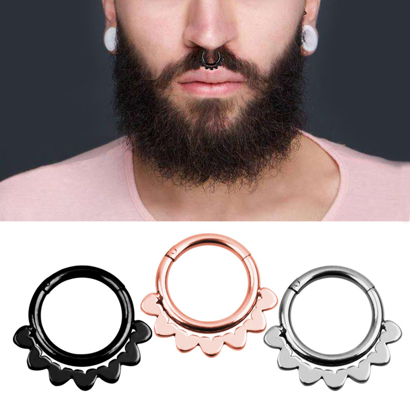 1PC Punk Styles Nose Ring Clic - Body Jewelry Ear Piercing review and price