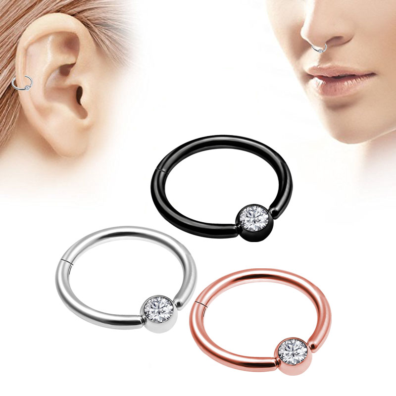 1PC Punk Styles Nose Ring Clic - Body Jewelry Ear Piercing review and price