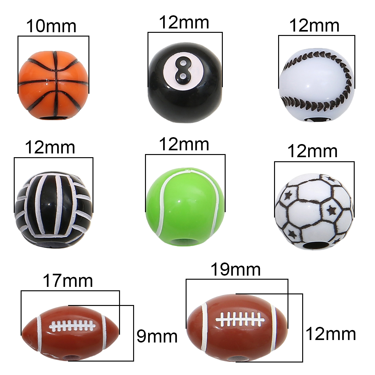 10/20/30Pcs Acrylic Ball Beads - Body Jewelry Unique review and price