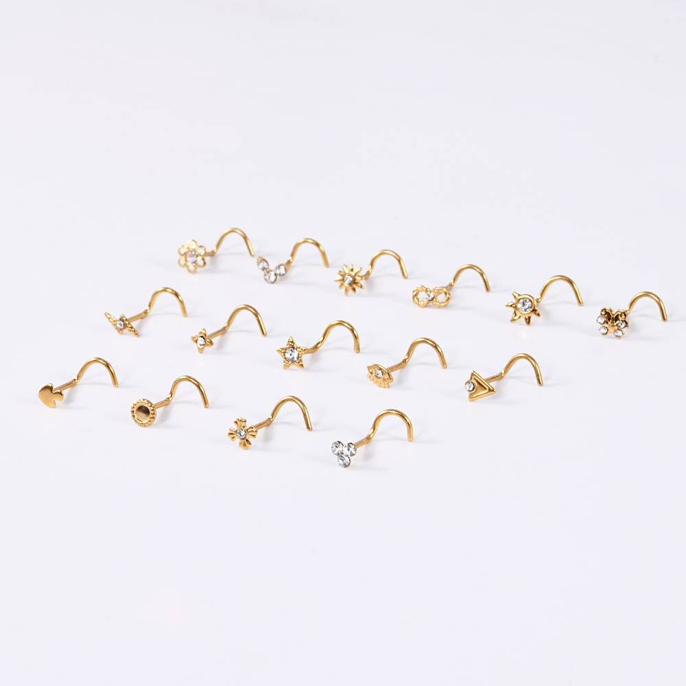 1-15PCS Stainless Steel Nose S - Body Jewelry Etc review and price