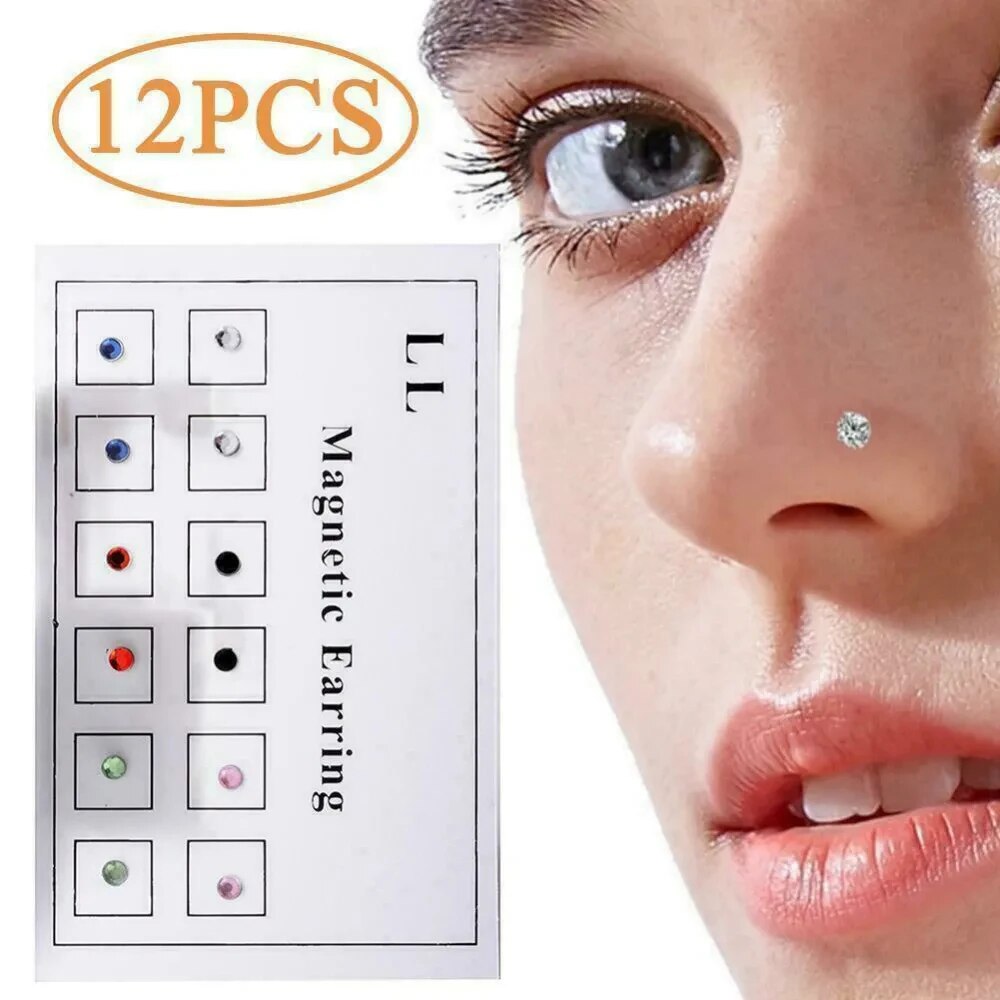 12PCS/Card Fake Cheater Non Pi - Body Jewelry Ear Piercing review and price