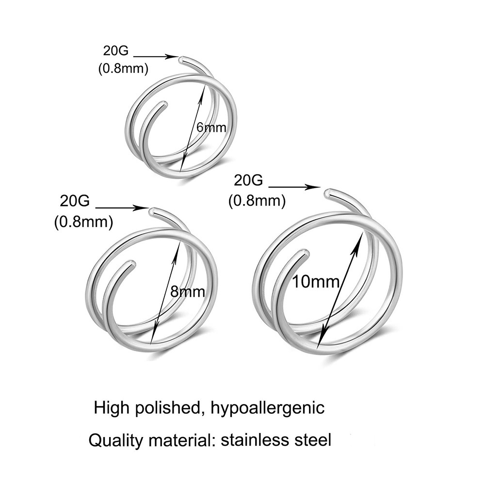 1PC Stainless Steel 316 Double - Body Jewelry Septum review and price