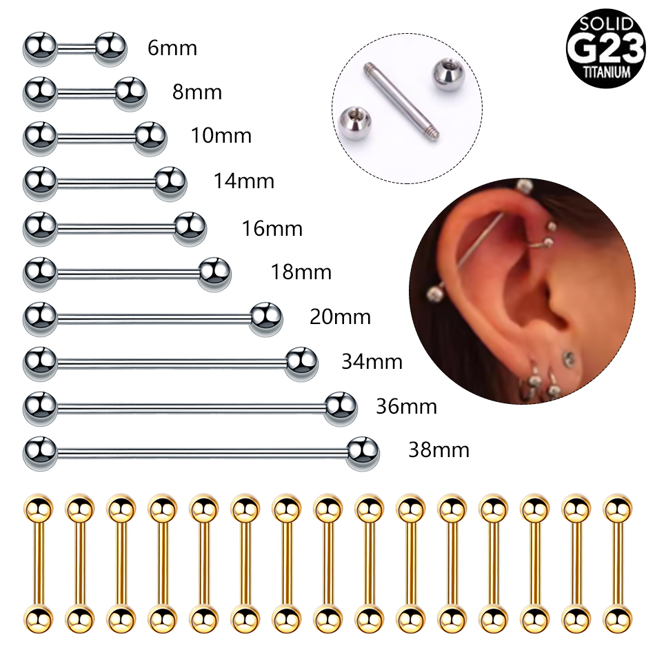 1/5PCS Titanium External Threa - Body Jewelry Nipple Rings review and price