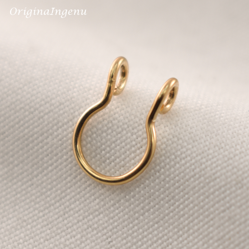 14K Gold Filled Fake Nose Ring - Body Jewelry Septum review and price