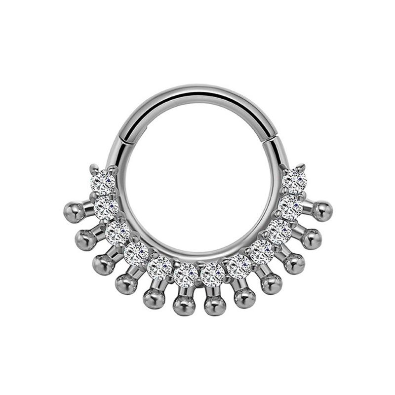 31BB Stylish Crystal Septum Ri - Body Jewelry Ear Piercing review and price