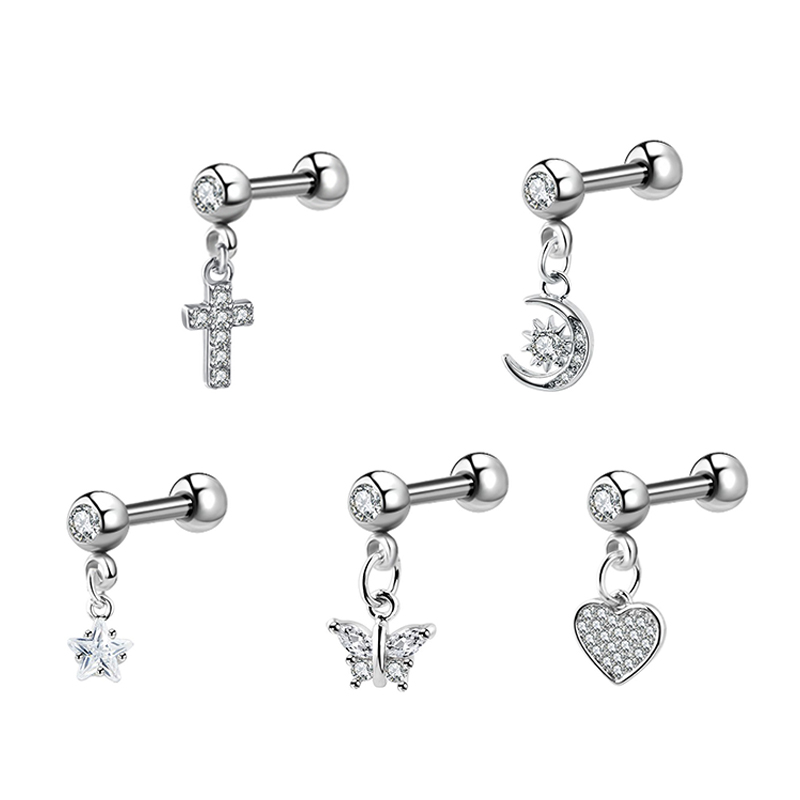 (.) Zircon Earrings Helix Ear  - Helix Cartilage Ring review and price