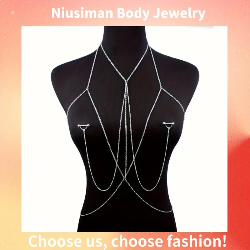 1pc  Elegant & Sexy Body Chain - Body Jewelry Nipple Rings review and price