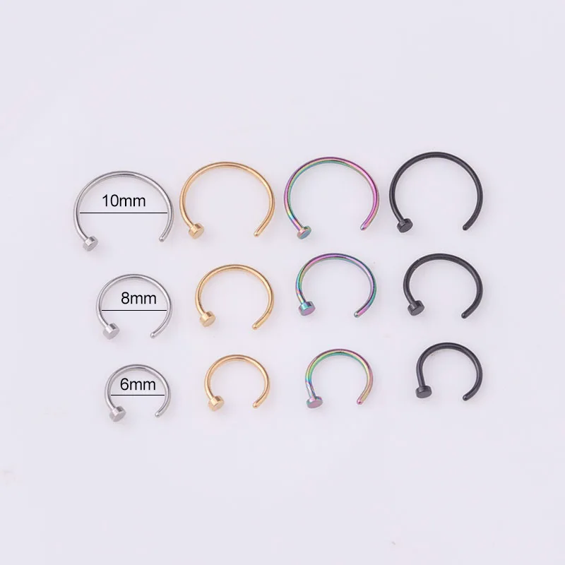 5pcs/lot 20G Nose Ring Hoop, 6 - Body Jewelry Earrings review and price