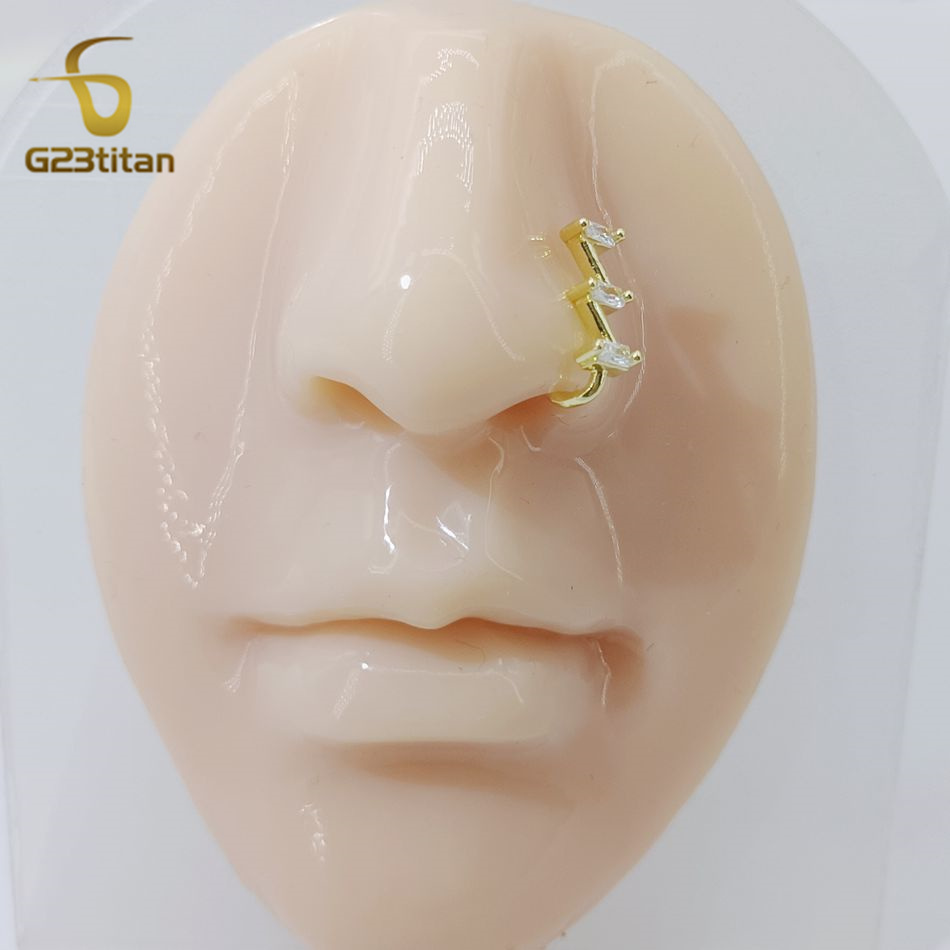 1pc Fake Nose Piercing Ring Wo - Body Jewelry Ear Piercing review and price
