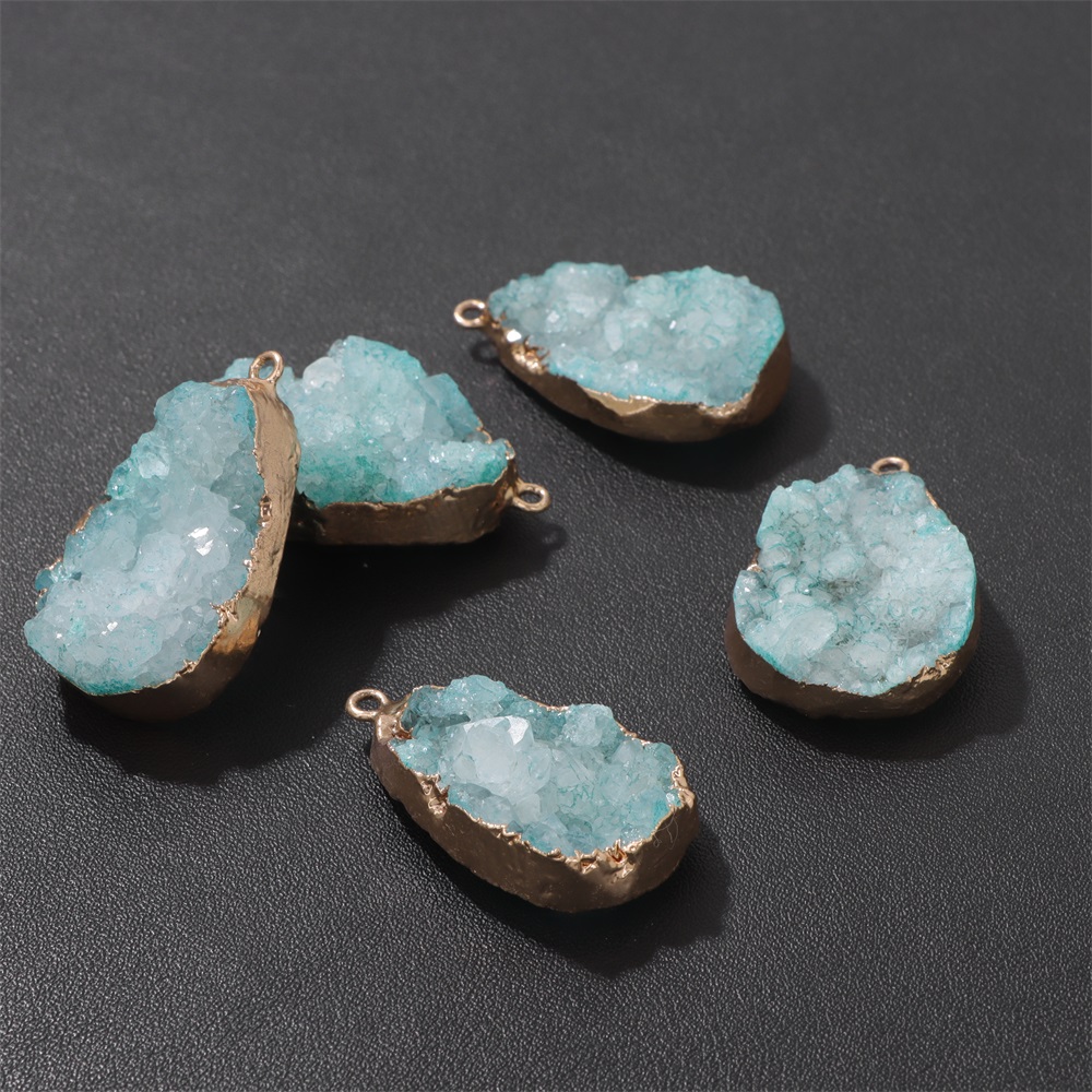 1PC Natural Agate Geode Pendan - Body Jewelry Unique review and price