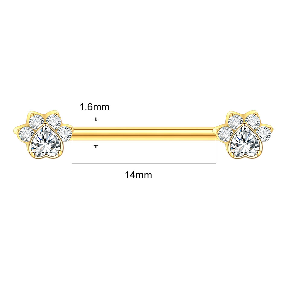 1Pc Titanium Flower Nipple Pie - Body Jewelry Nipple Rings review and price