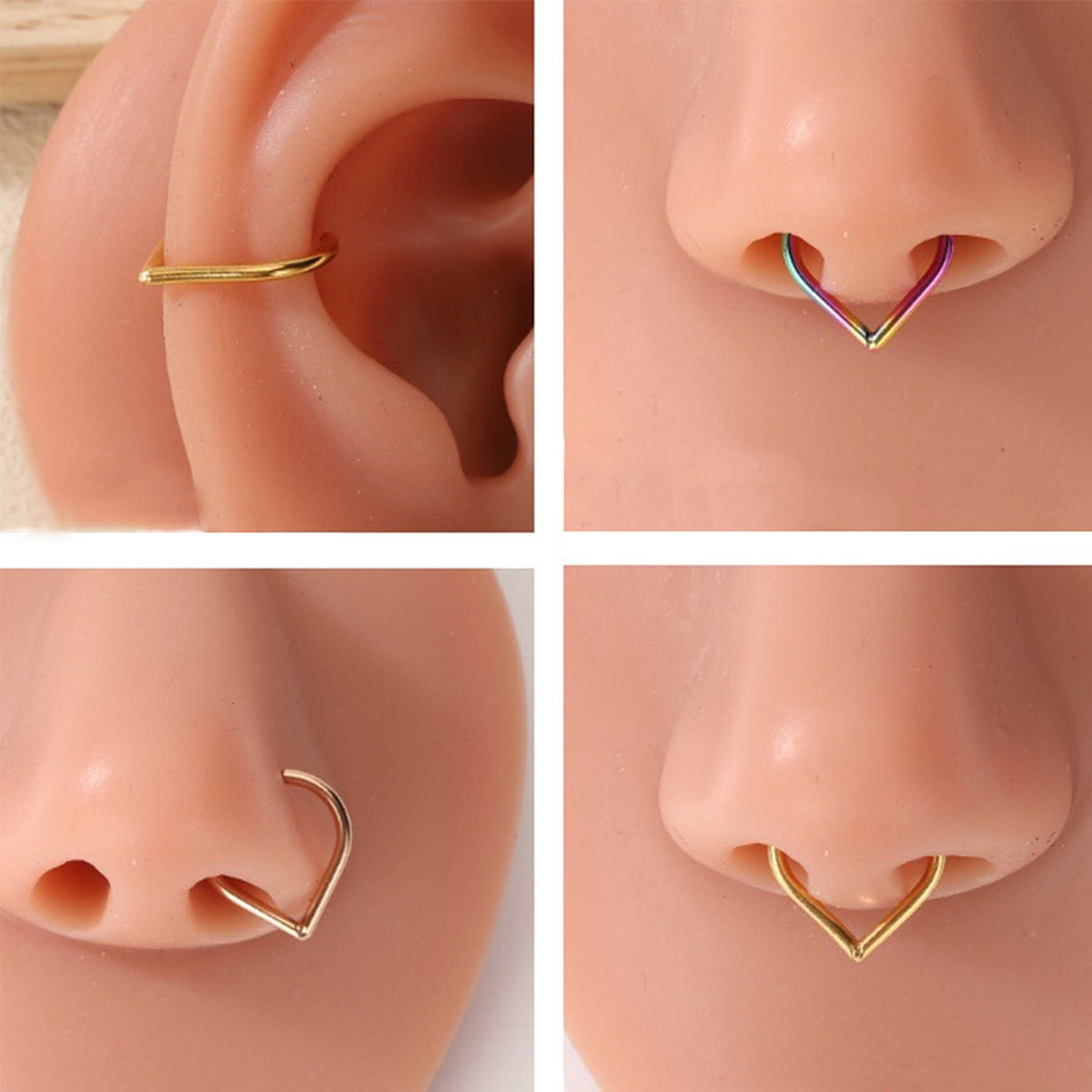 5Pcs Stainless Steel Fake Nose - Body Jewelry Ear Piercing review and price