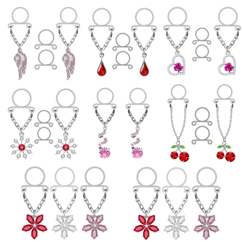 New 1 Pair Sexy Tassel Crystal - Body Jewelry Nipple Rings review and price