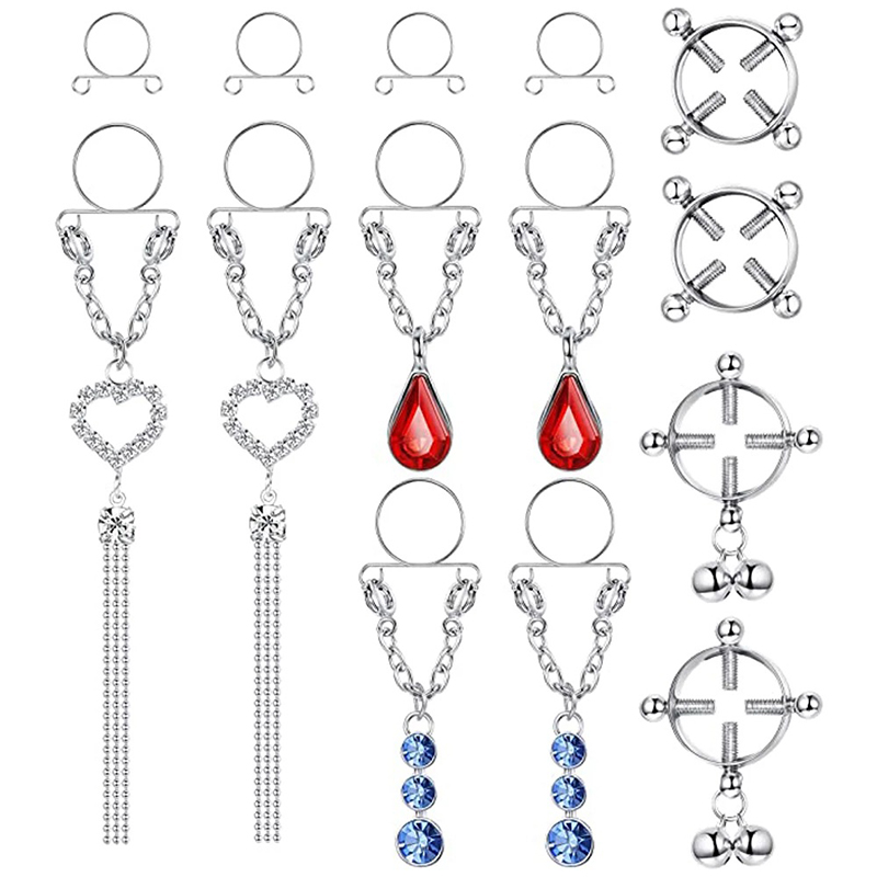 New 1 Pair Sexy Tassel Crystal - Body Jewelry Nipple Rings review and price