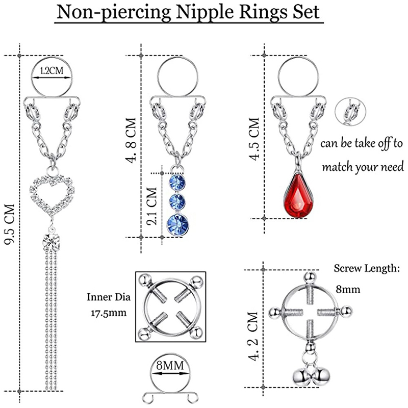 New 1 Pair Sexy Tassel Crystal - Body Jewelry Nipple Rings review and price