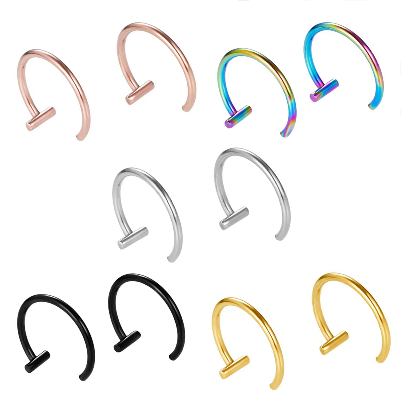 18G Surgical Steel Lip Ring Ha - Body Jewelry Earrings review and price