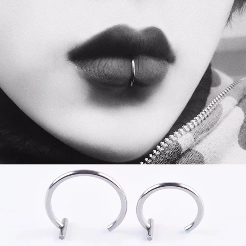 18G Surgical Steel Lip Ring Ha - Body Jewelry Earrings review and price