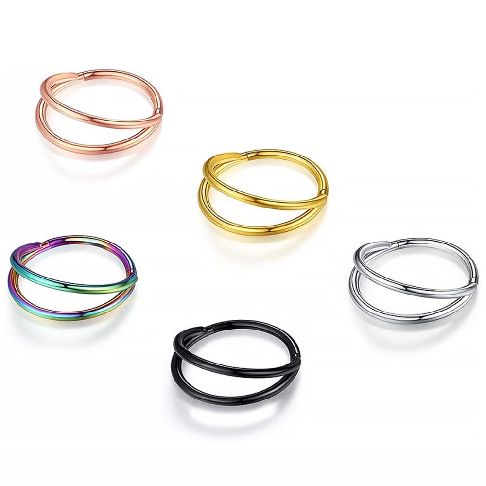 Creative Stainless Steel Doubl - Helix Cartilage Ring review and price