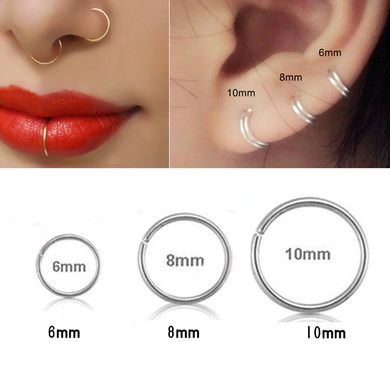 925 silver nose ring lip ring  - Helix Cartilage Ring review and price