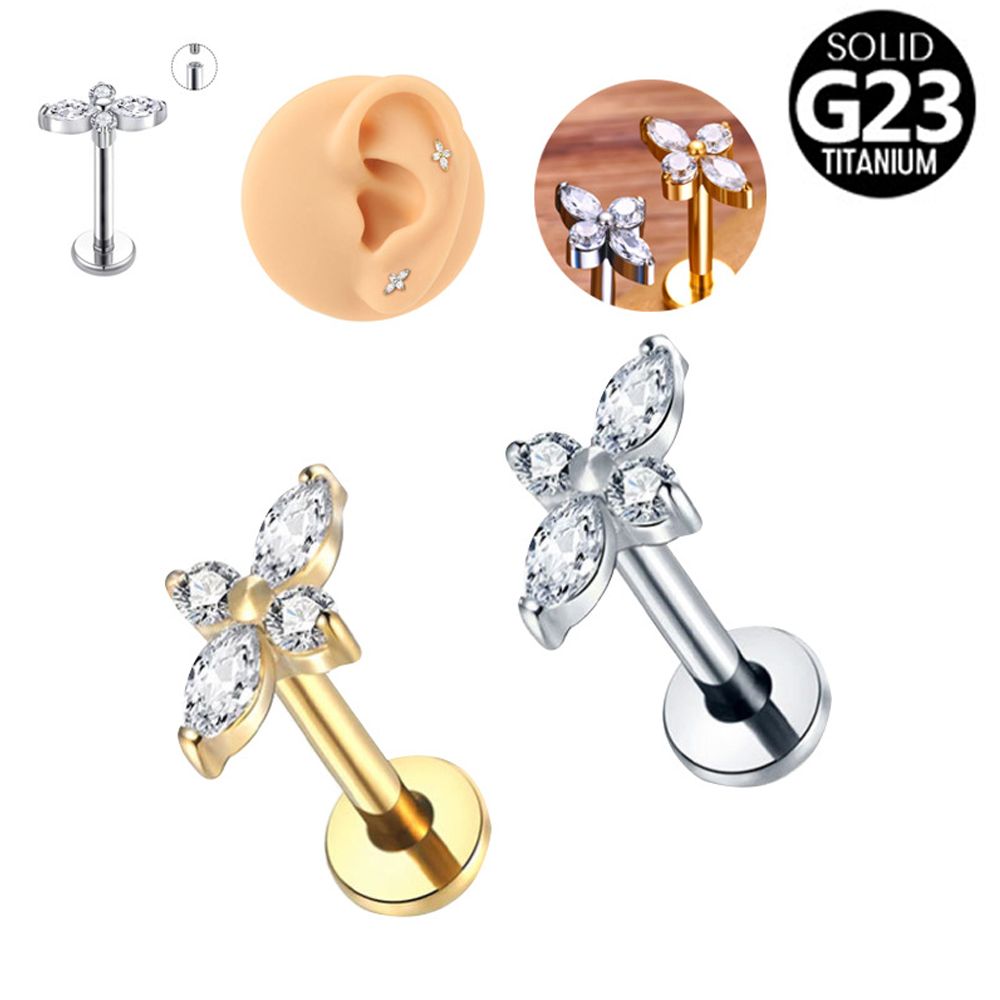 1PC G23 Titanium Labret Pierci - Helix Cartilage Ring review and price