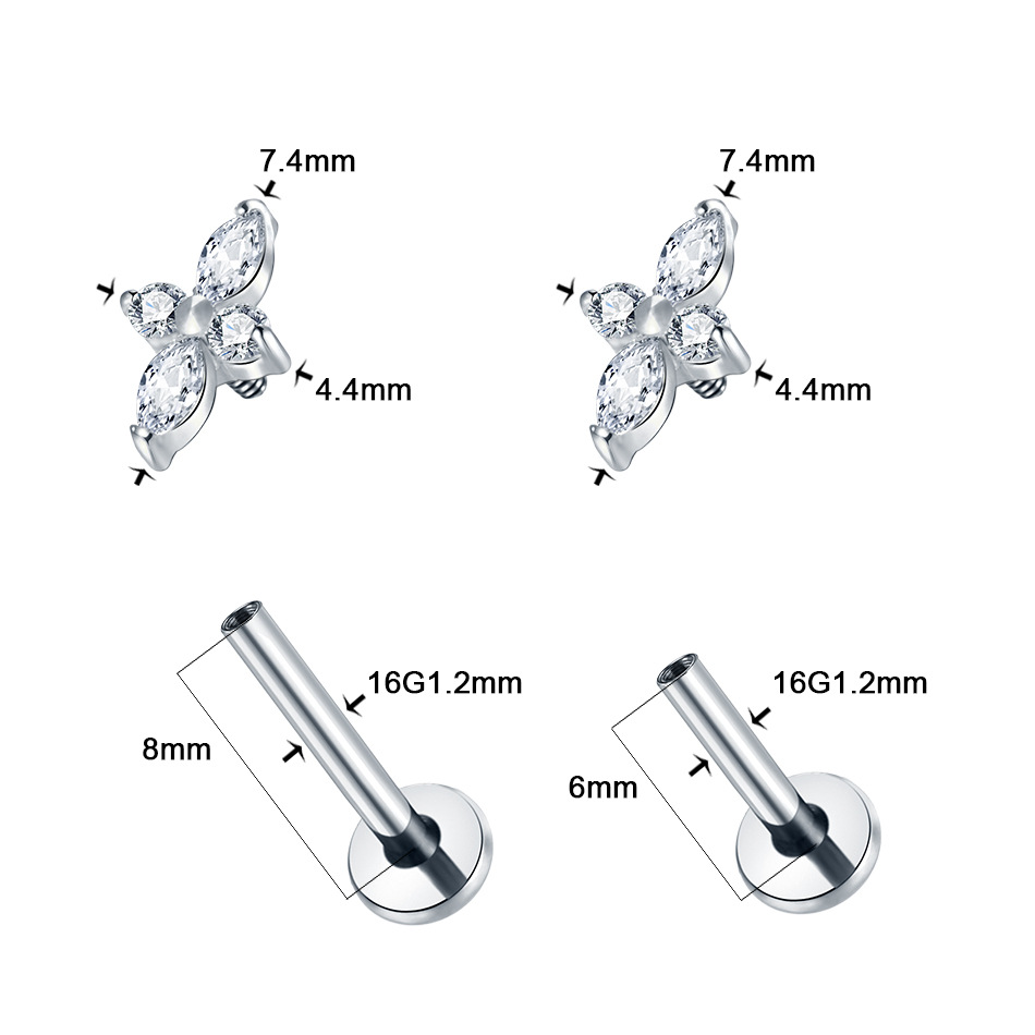 1PC G23 Titanium Labret Pierci - Helix Cartilage Ring review and price