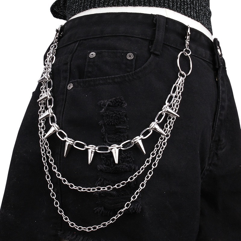 Hip Hop Punk Rock Metal Pants  - Body Jewelry Waist review and price