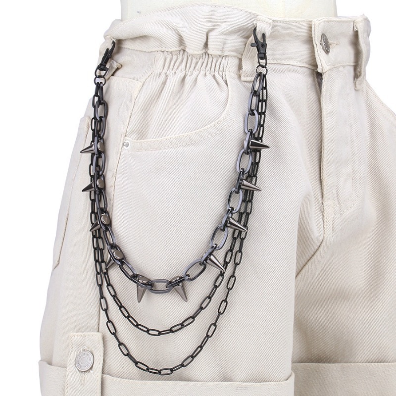 Hip Hop Punk Rock Metal Pants  - Body Jewelry Waist review and price