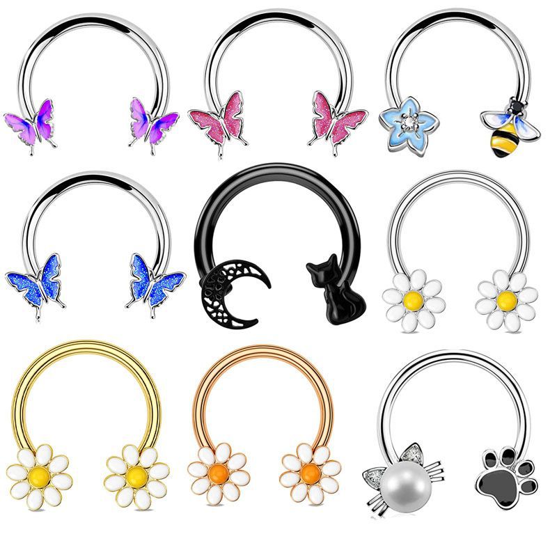 16G Septum Ring Daith Piercing - Body Jewelry Ear Piercing review and price