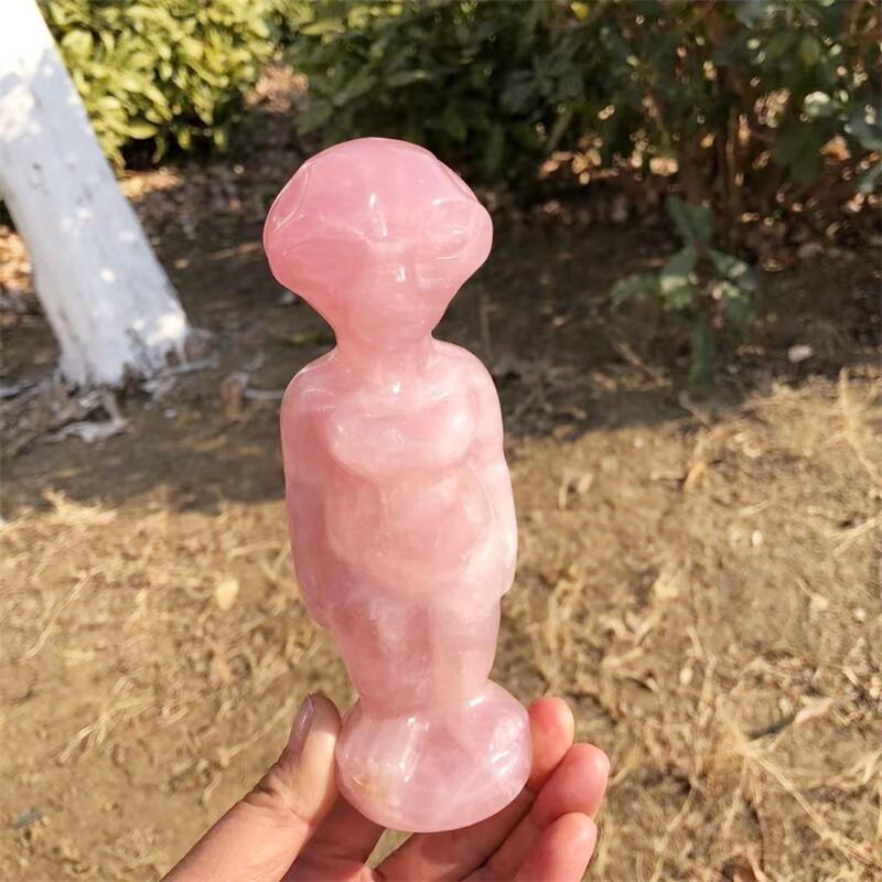 15CM Natural Rose Quartz Alien - Body Jewelry Europe review and price