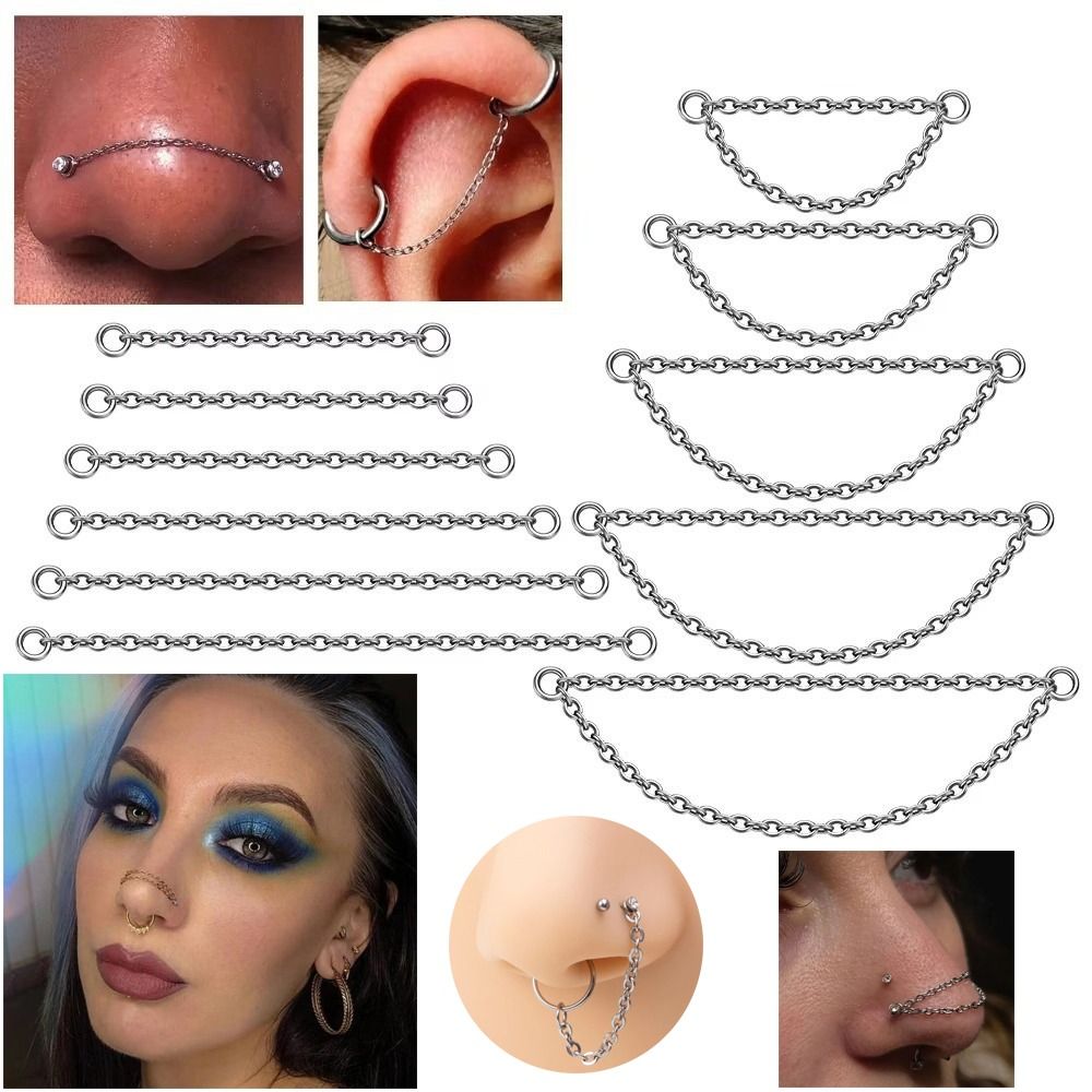 Fashion Titanium Nose Chain Do - Body Jewelry Ear Piercing review and price