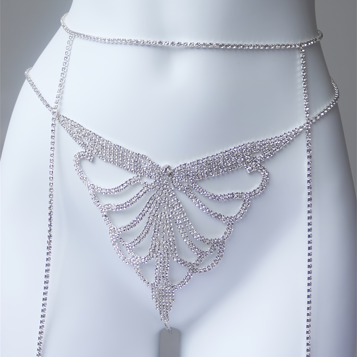 Multi layer rhinestone sparkli - Body Jewelry Waist review and price