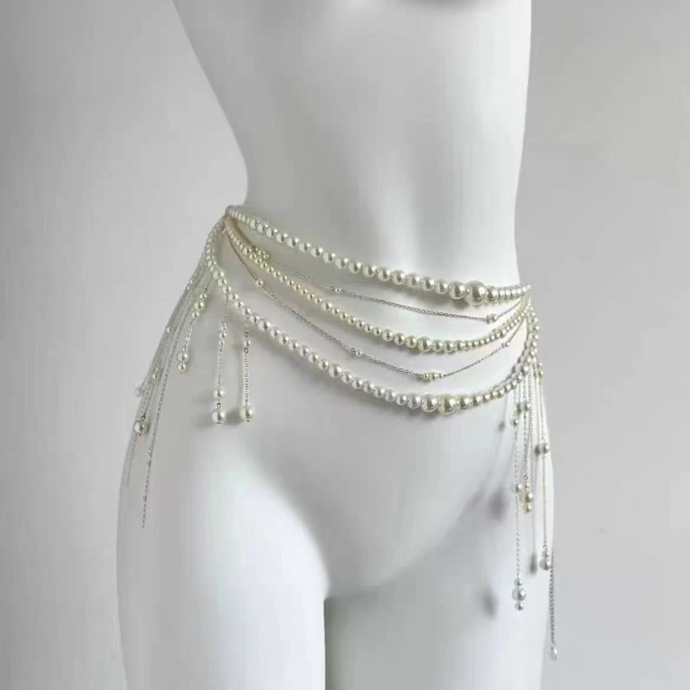 Fashion Elegant Pearl Waist Ch - Body Jewelry Waist review and price