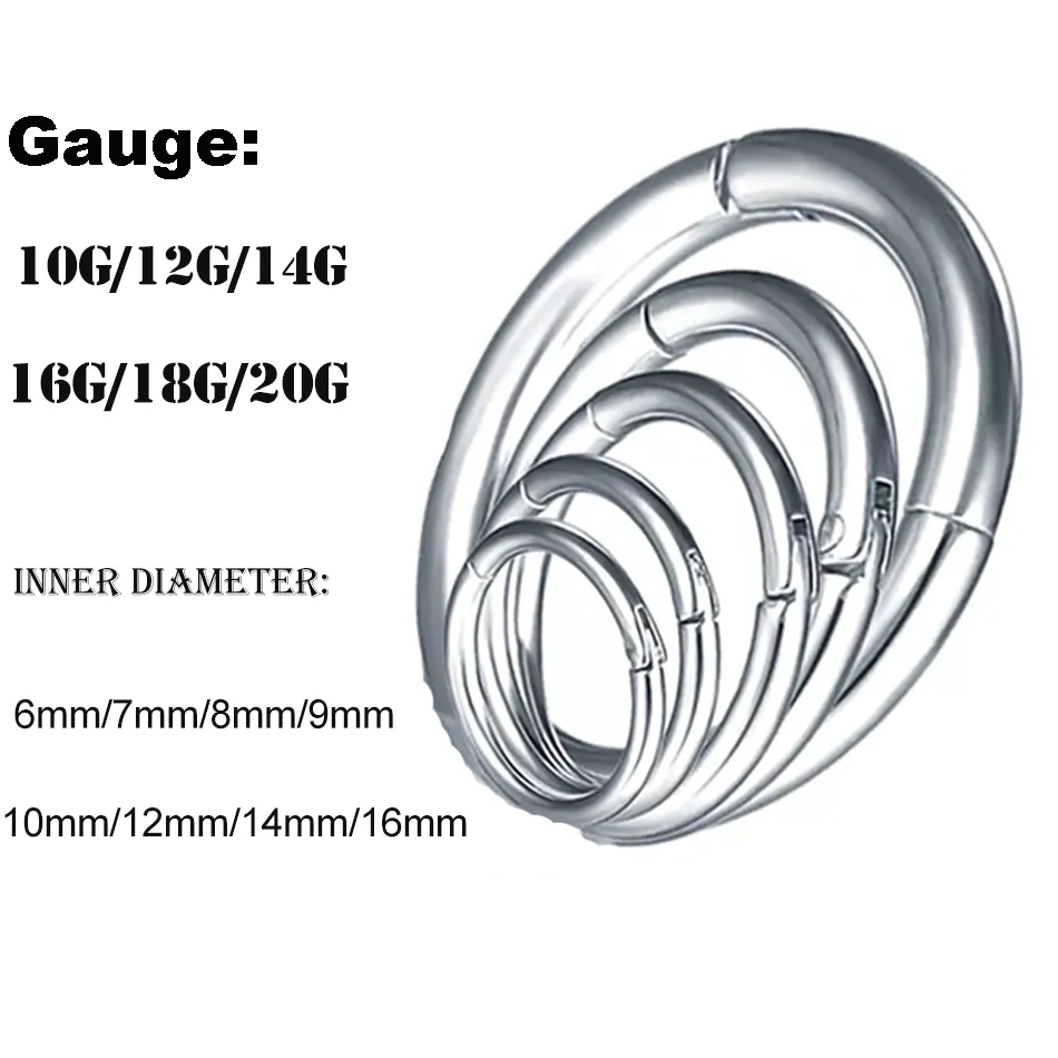 1PC G23 Titanium Hinged Segmen - Body Jewelry Nipple Rings review and price