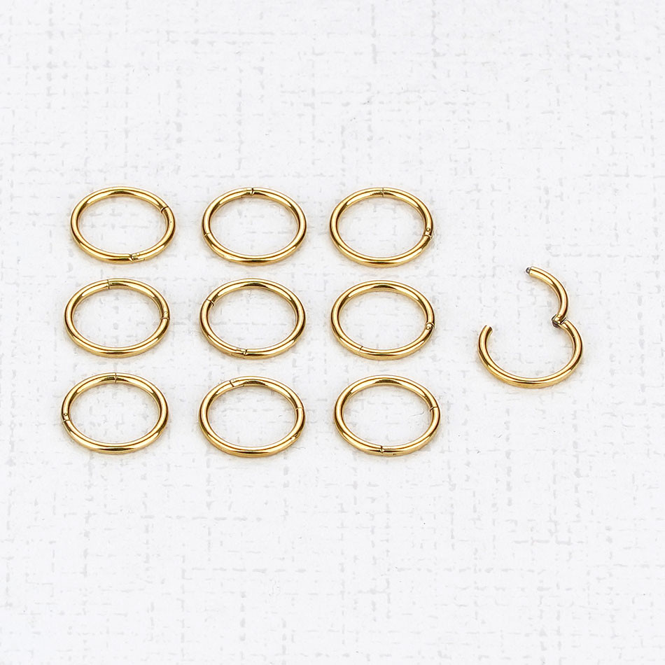1PC G23 Titanium Hinged Segmen - Body Jewelry Nipple Rings review and price