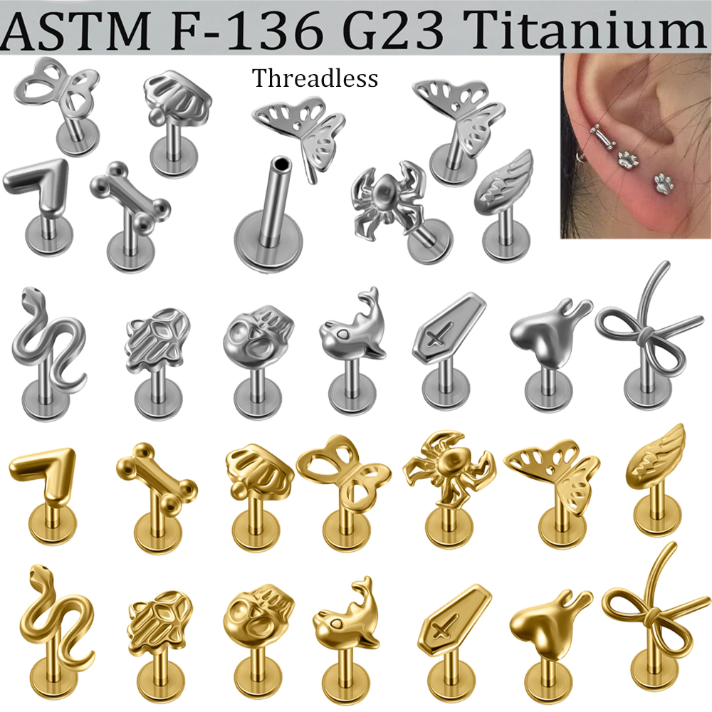 2/1Pcs G23 Solid Titanium Thre - Body Jewelry Etc review and price
