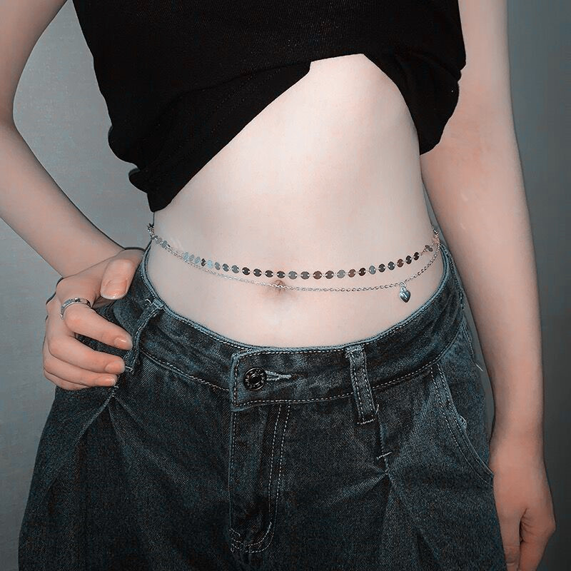 Fashion Simple Double Layer Be - Body Jewelry Waist review and price