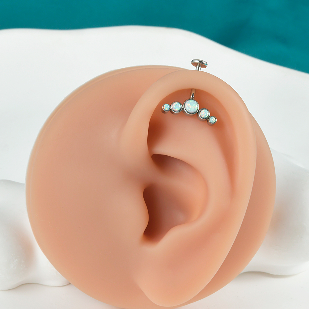 1PC Surgical Steel CZ Gem Opal - Helix Cartilage Ring review and price